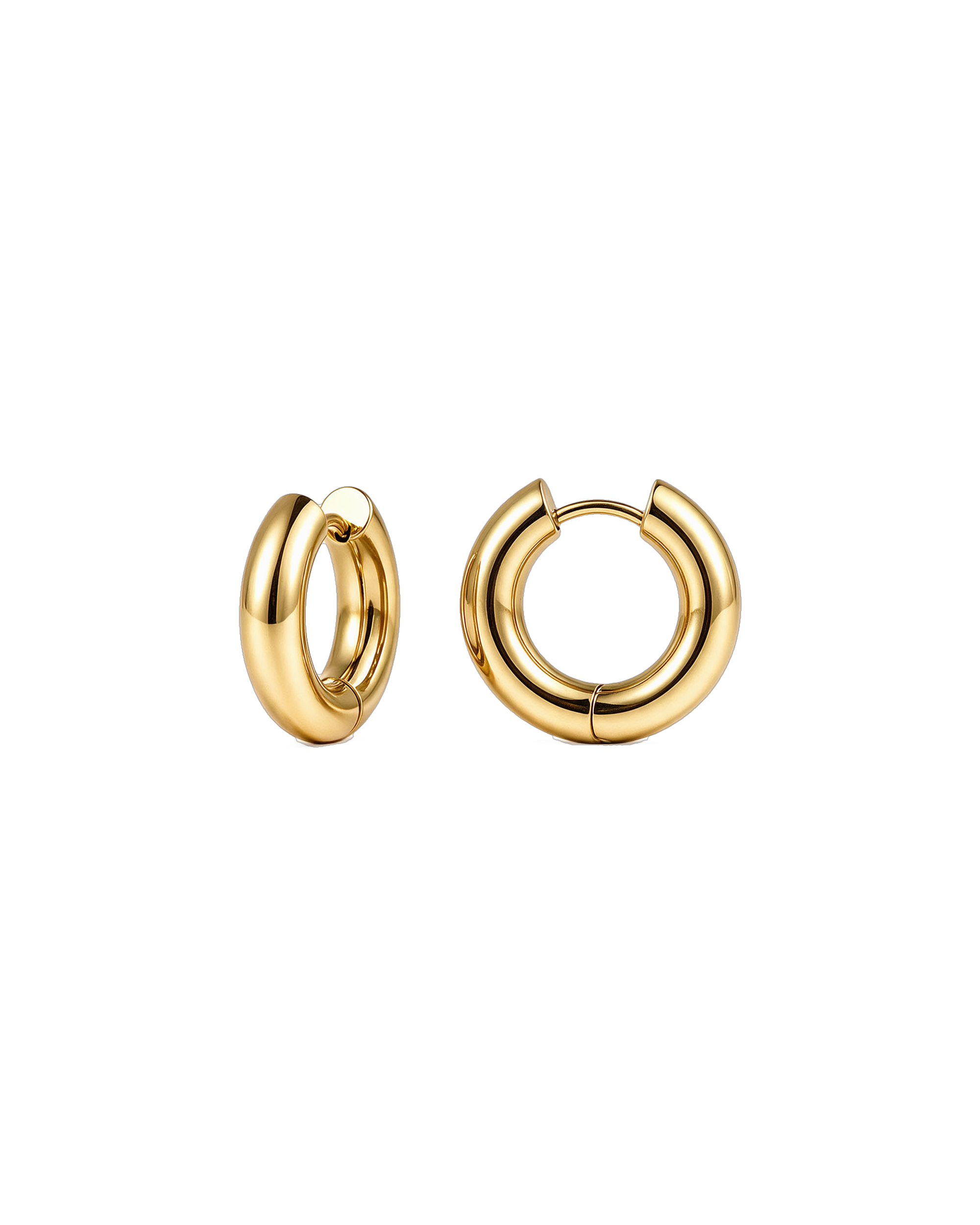
Chunky Endless Hoops M (12mm) in gold