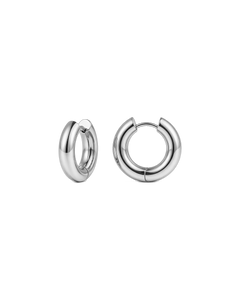 
Chunky Endless Hoops M (12mm) in silver
