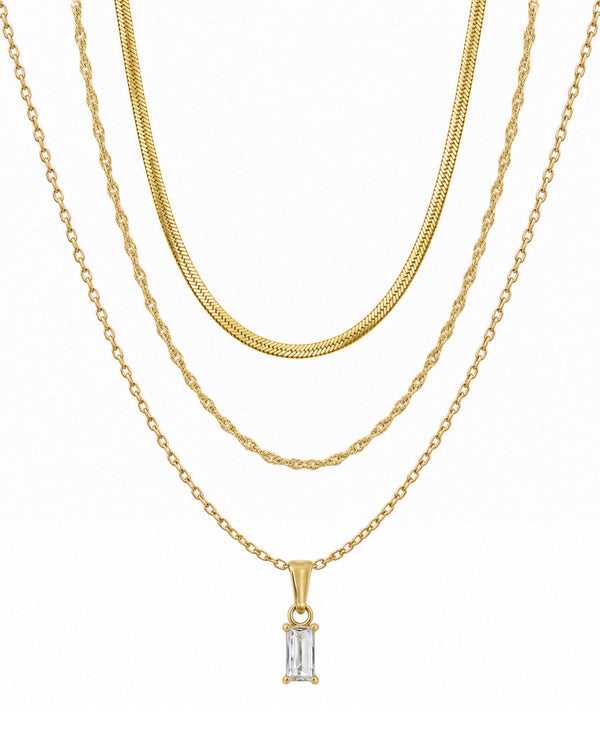 Herringbone Emerald Set