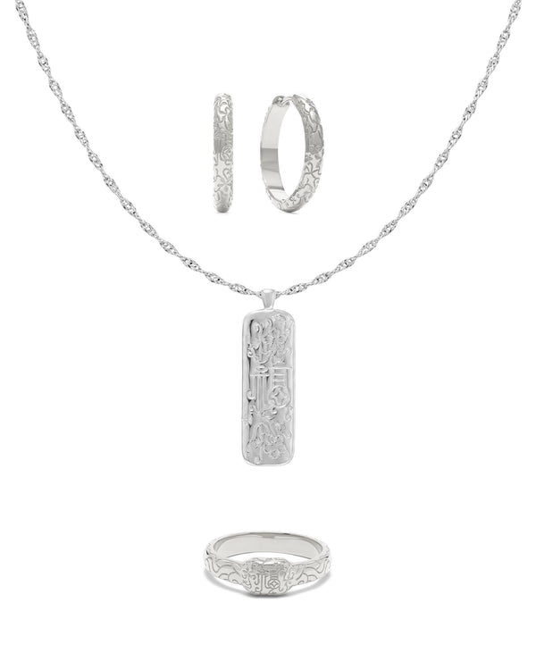 Plum Blossom Set — Silver