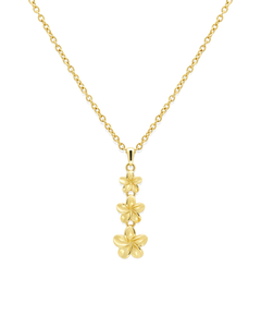 Plumeria Bloom Drop Necklace (18in + 2in)