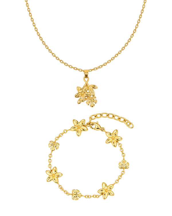 Plumeria Monstera Set