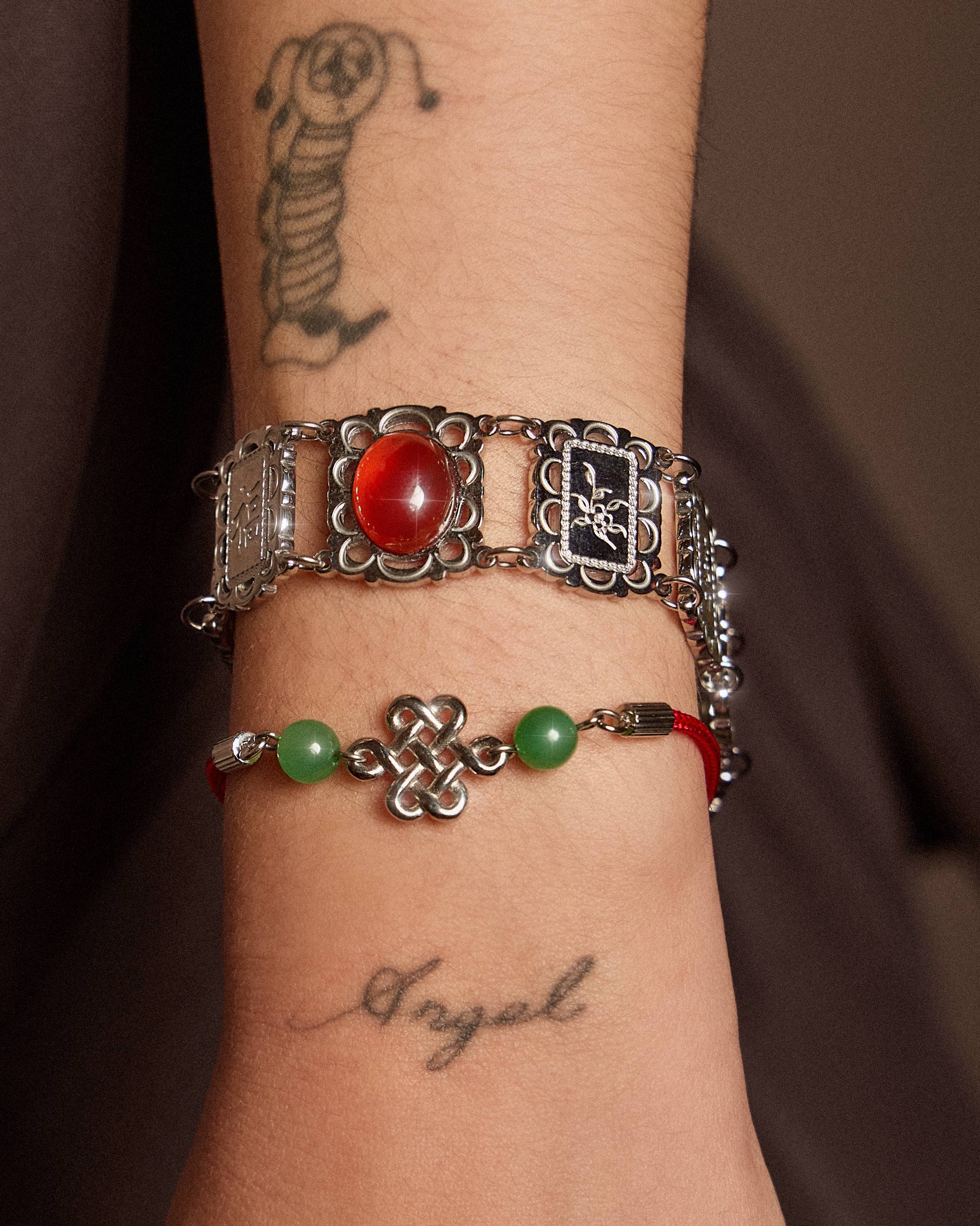 Lucky Mahjong Tile Bracelet