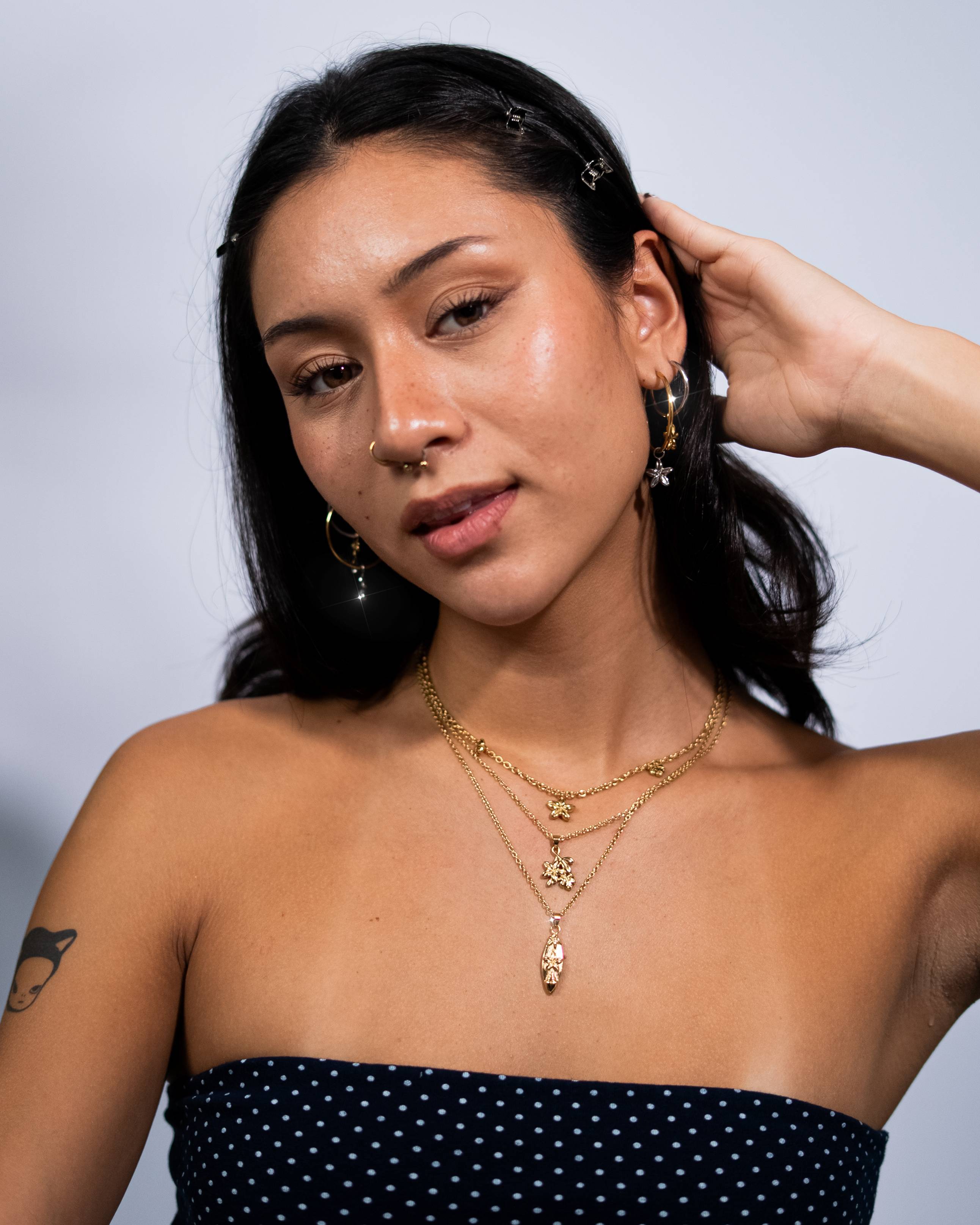 Plumeria Monstera Necklace