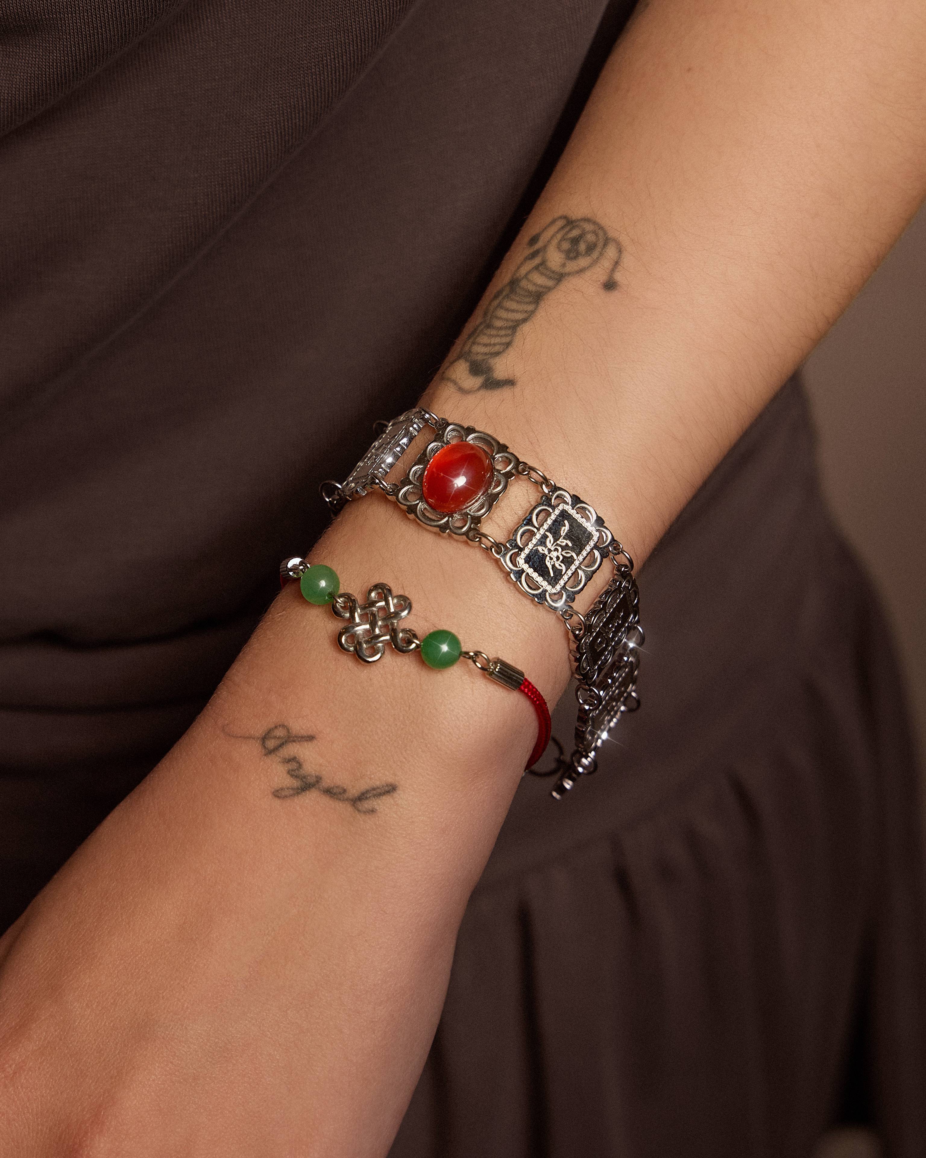 Red String Jade Knot Bracelet