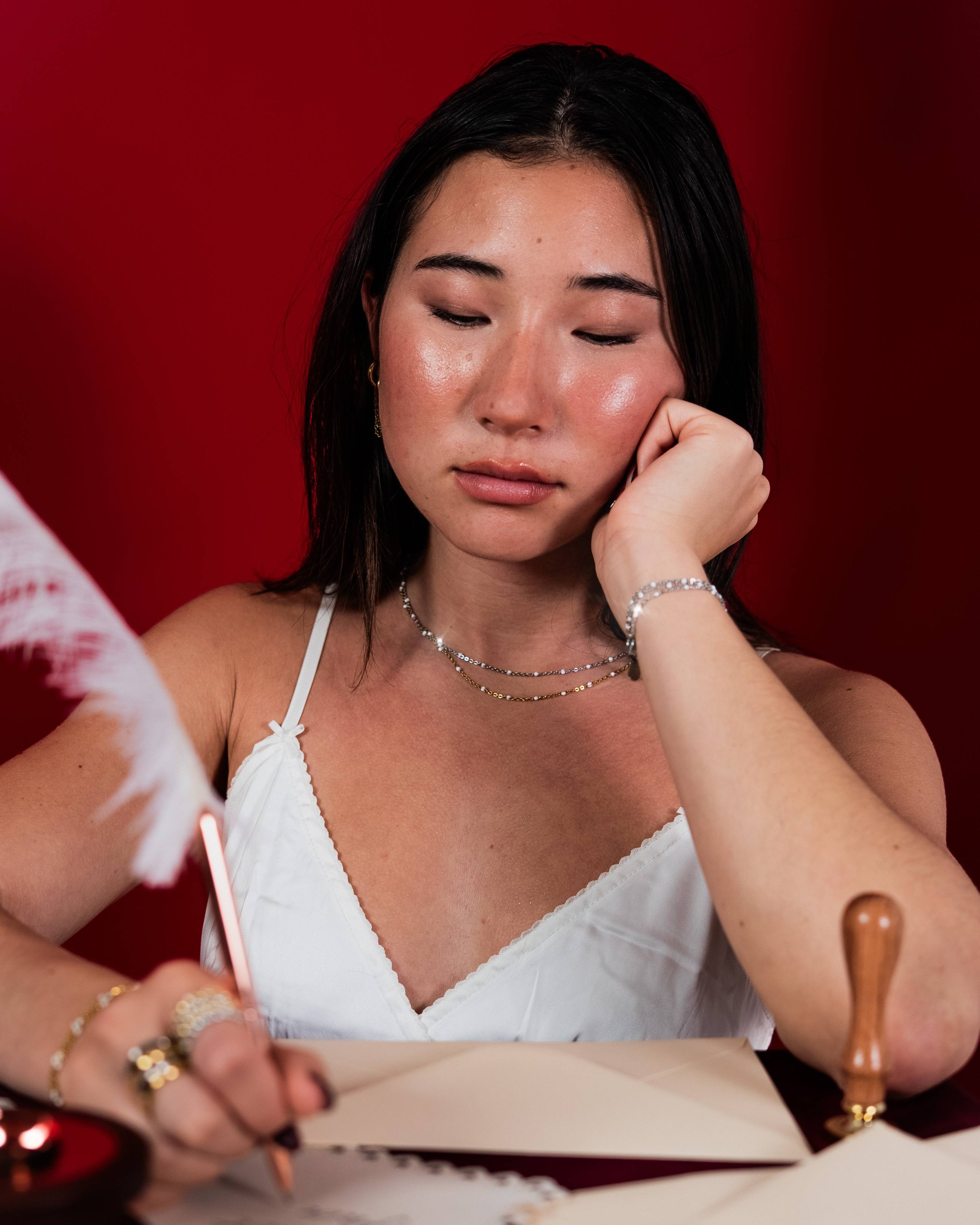 Two Tone Beaded Necklace Set