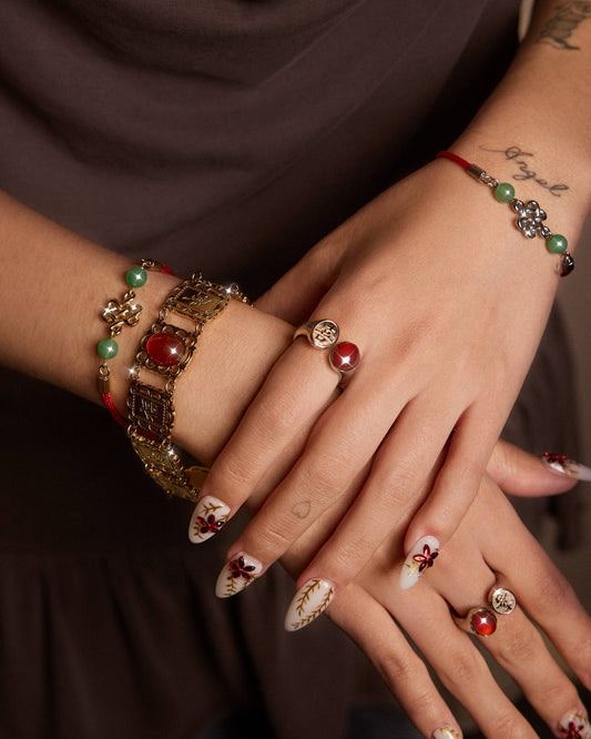 Lucky Mahjong Tile Bracelet