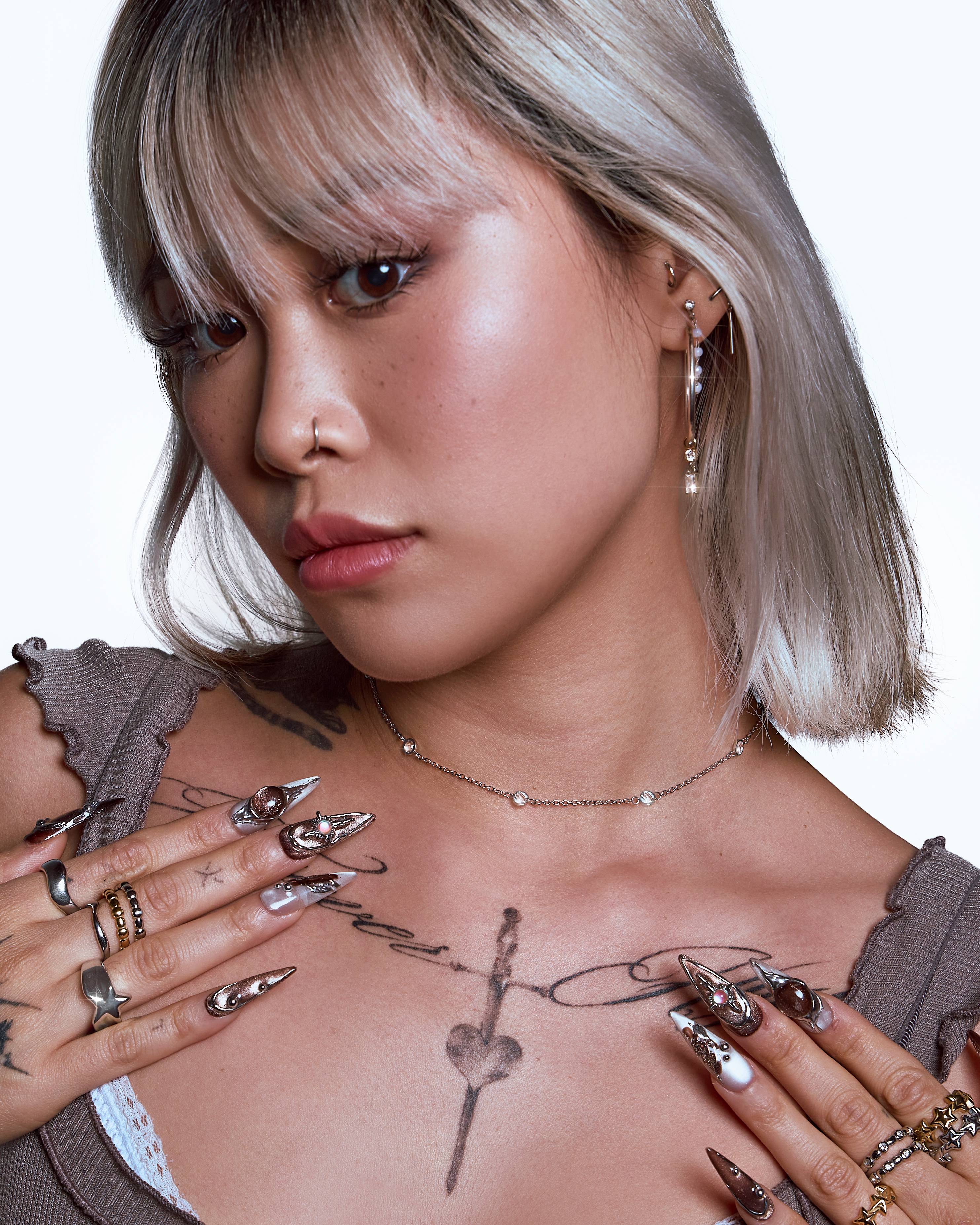 Diamond Bezel Satellite Necklace