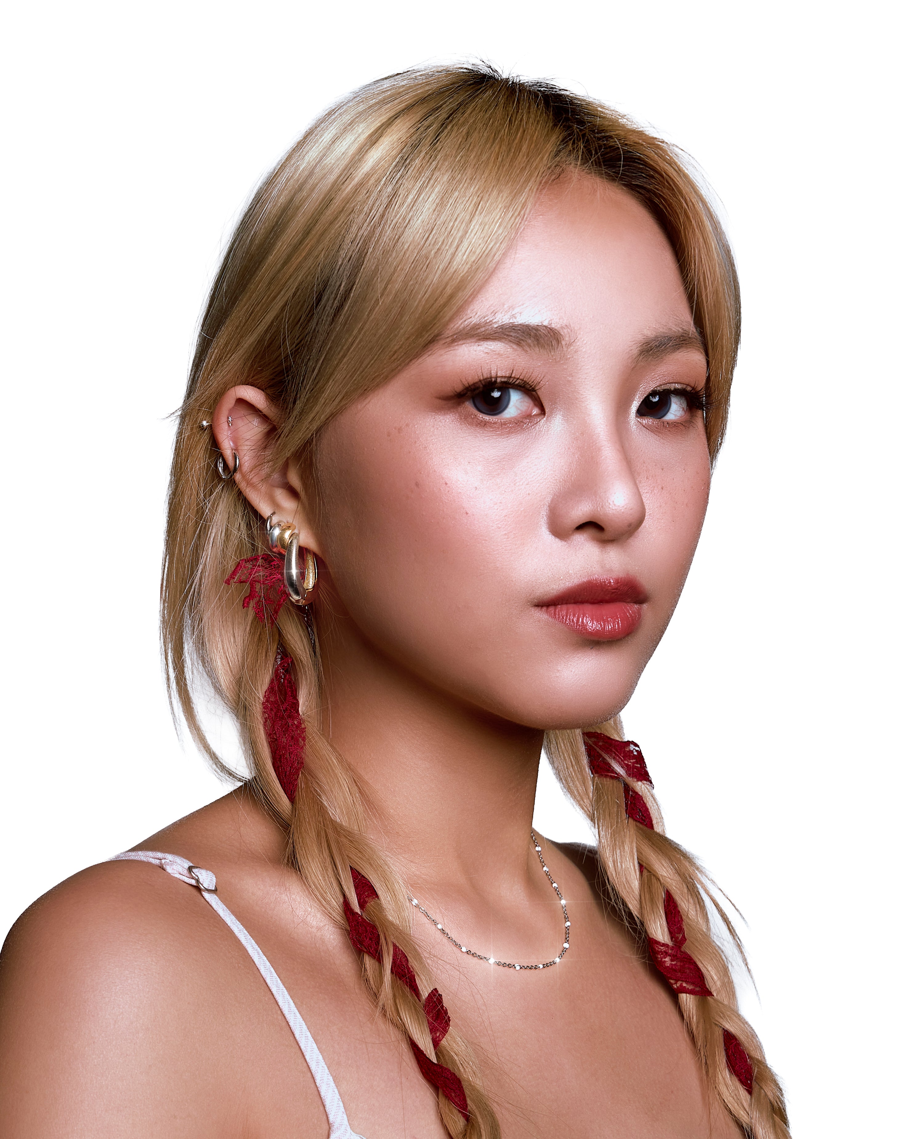 White Beaded Chain Necklace