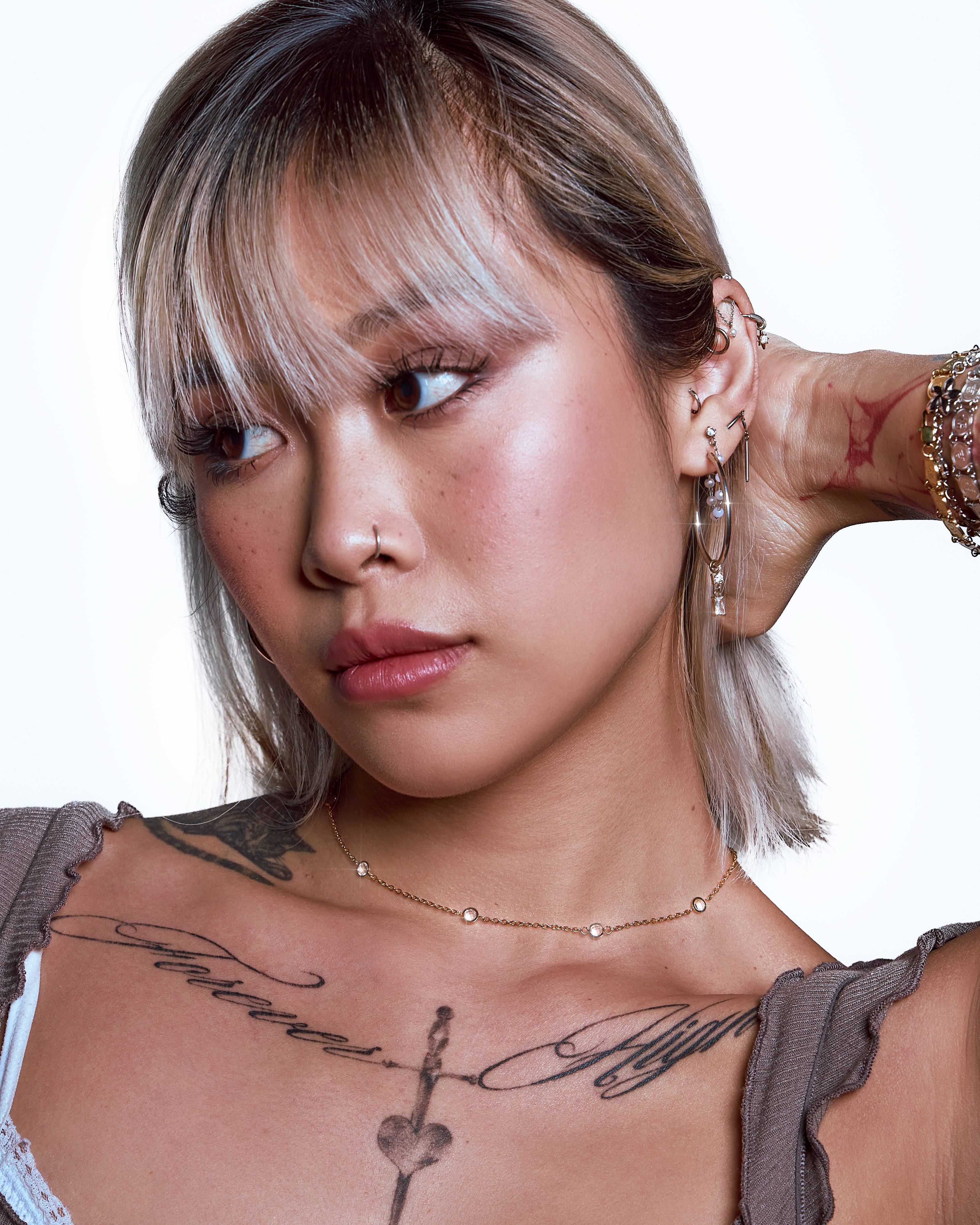 Diamond Bezel Satellite Necklace