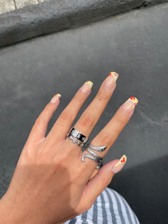 
Chrome Cross Ring Band